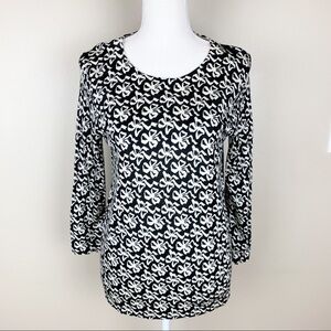 J.Crew ribbon bow print merino wool sweater Size S
